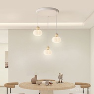 2026 Restaurant Chandelier Simple Modern Creative Cream Style Three-Headed Pumpkin Lonely Style Dini