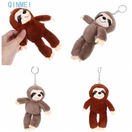 QINMEI Sloth Small Pendant, Stuffed Animals Simulation Plush Sloth Keychain, Kids Toy Big Eyes Soft 