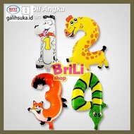 9u89yf8- Animal Number Foil Balloons | Animal Number Balloons | Birthday Souvenir 5Y67E67Y-