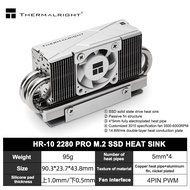 HR-10 Thermalright 2280 PRO อ่างความร้อน SSD M.2 3010มม. 4PIN PWM พัดลมทำความเย็น4 AGHP Heatpips โซล