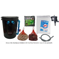 ⚡ไม่มีได้ไม่แน้ว⚡ 20 liters filter tank with filter material + water pump and spring cable (for fish