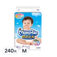 MamyPoko 滿意寶寶 瞬潔乾爽黏貼型尿布  黏貼型  M  6~11kg  240入