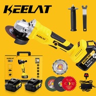 KEELAT KAG007 Cordless Angle Grinder Multifunction Electric Chainsaw Battery Wood Cutting Polisher Grinding Metal Cutter