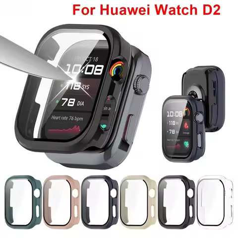 Tempered Glass + Watch Cases for Huawei Watch D2 Cover Screen Protector Bumper for huawei D2 Coverag