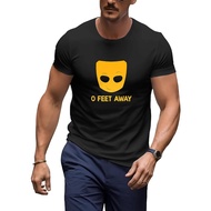 Mens Funny Grindr Emblem Graphic Tee - Black with, Heavyweight SM Cotton Shirt for Dating Apps, Prid