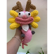 TRI Cute Handmade Inanimate Crochet Animal – Handmade QyhBee, Cute Gift, Silly Expression.