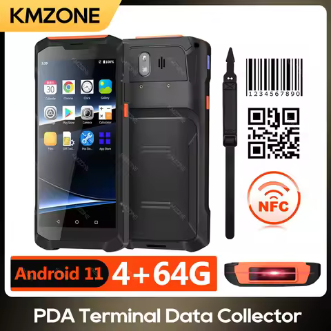 4G64G Android 11 Cortex-A534 PDA with 2D 1D Barcode Wirless Scanner Reader NFC 5.5 inch Data Collect