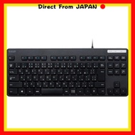 ELECOM Keyboard Wired Membrane Thin Compact Keyboard Black TK-FCM107XBK