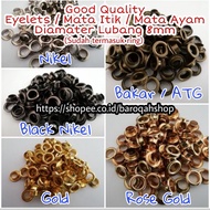 MATA Wholesale Duck Eyes, Chicken Eyes, Sheep Eyes, Beef Eyes, Hole Diameter 8 mm + Ring of 15 pcs