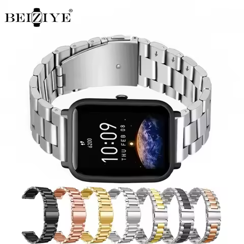 Stainless Steel Strap for Huami Amazfit Bip 3/3Pro Xiaomi Bracelet for Amazfit Bip/lite Bip S/Lite M