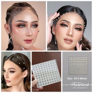 Pearl hair decoration, beaded patch, pearl sticker, pearl hair sticker, Korean face sticker