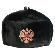 CAMOLAND Soviet Army Military Badge Bomber Hats For Men Women Faux Fur Winter Hat Russia Ushanka Pil
