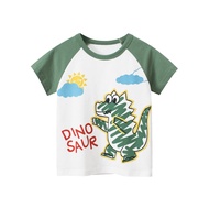 Áo thun bé trai 27KIDS áo thun chất cotton cho bé họa tiết ngộ nghĩnh mẫu mới 2024