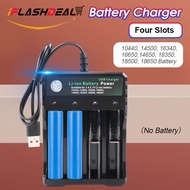 iFlashDeal Battery Charger USB 18650 Lithium Fast Charger Rechargeable 4.2V 18650 Single Slot / Four