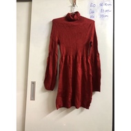 Japanese red wool dress 1 piece