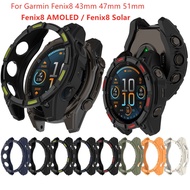 Tpu Case For Garmin Fenix8 Solar / Fenix 8 AMOLED Watch Protective Bumper Cover for Garmin Fenix 8 4