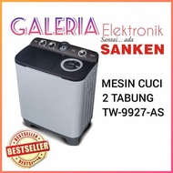 Mesin Cuci Sanken Tw-9927As 2 Tabung 7,5Kg Twin Tube Tw9927As