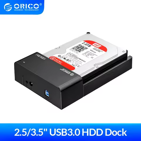 ORICO 2.5/3.5inch HDD SSD Lay-Flat HDD Docking Station SATA to USB 3.0 External Hard Drive Docking S
