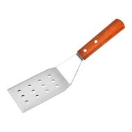 Stainless Steel Frying Spatula with Wooden Handle Non-stick Hamburger Turner Steak Pancake Burger Fl