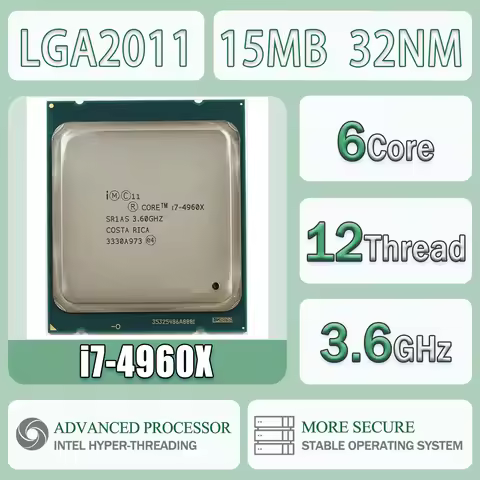 Intel Core I7-4960X 3.6GHz 6 Cores 12 Threads 15MB 32NM I7 4960X Computer CPU Processor Serve Packag