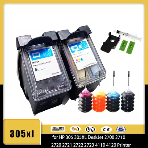 305XL Refilled Ink Cartridge Replacement for HP 305 XL HP305 DeskJet 2710 2720 4110 4120 4130 ENVY 6