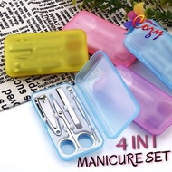 4 pcs Portable Manicure Set Pedicure Travel Tool  Box Set Door gift Goodies Clipper Nail Cutter Nail Scissors