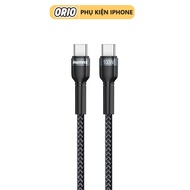 Dây Cáp Sạc Siêu Nhanh Remax RC - 172 Type C To Type C PD 100W Bọc Dù - ORIO