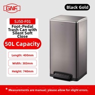 GNF | Foot-activated Commercial Use High Capacity Elegant Stainless Steel Trash Bin 70L
