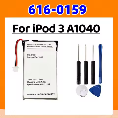 New Battery For iPod 3 battery 616-0159 1250mAh Battery For iPod 3 3G 3rd Generation A1040 + Free To