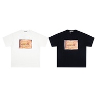 Acne Studios Men Women Cotton T-shirt Short Sleeves Oversize O-Neck Printing Letter Logo INS Black W