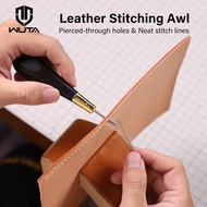 WUTA Leather Stitching Awl Diamond Shape Awl Ebony Handle Hand Sewing Awl Stitcher Taper Leathercraf