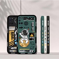 Case VIVO Y02T Y36 5G Y27 5G V29 5G Y36 4G V29 Lite 5G Y78 5G Y27 4G Y11 Y12i V7 V17 Pro Case Straight edge 90 degree liquid astronaut mobile phone case