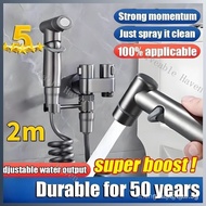 [SG Stock]304 Stainless Steel Bathroom Faucet Double Controlled High Pressure Spray Gun Angle Valve 