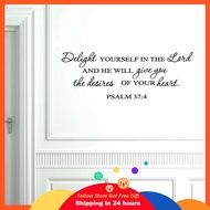 Bible Verse Wall Decals Christian Quote PVC Art Stickers Religious Decor