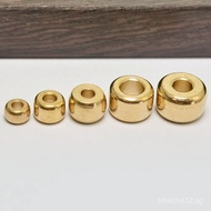 Brass Barrel Beads Large Hole Copper Spacer Beads Straight Barrel Loose Beads Accessories Materials 