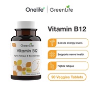GreenLife Vitamin B12: Fights fatige and boosts energy | 90 veggie tablets | Vegetarian
