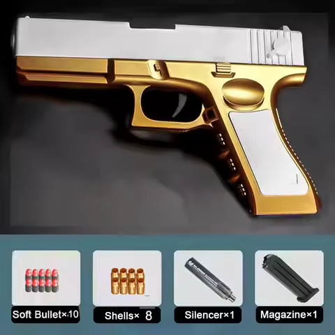 M1911 Shell Throwing Toys Gun G17 Shell Ejection Handgun Soft Darts Bullets Airsoft Pistol For Boys 