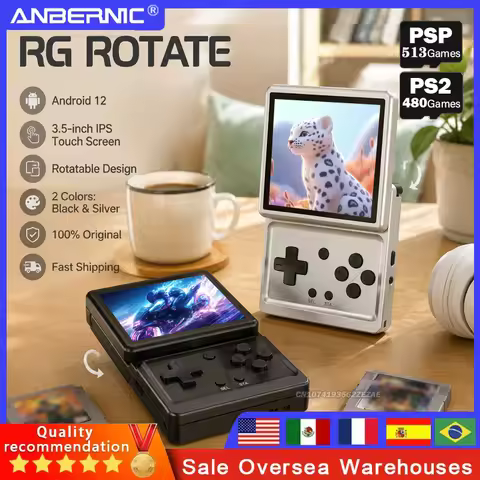 Anbernic RG Rotate Handheld Game Console 3.5" IPS Rotating Screen Android 12 Portable Games Player S