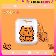 เสือ โปร่งใส เคส for Airpods 3 pro case เคสแอร์พอร์ต gen2 gen3 2021 สำหรับ AirPod1 2 tiger