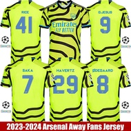 XY เสื้อกีฬาแขนสั้น ลายทีม Arsenal Away Jersey Saka Jesus Degaard Rice Havertz Martinelli 2023-2024 