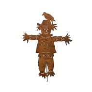 LOMC|27-Inch Rustic Metal Scarecrow Yard Sign: Charming Fall Decoration for Outdoors