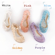 [NNJXD]Kids Girls Crystal Jelly Sandals Princess Elsa Cosplay Party Dance Shoes Frozen 2 Elsa Shoes