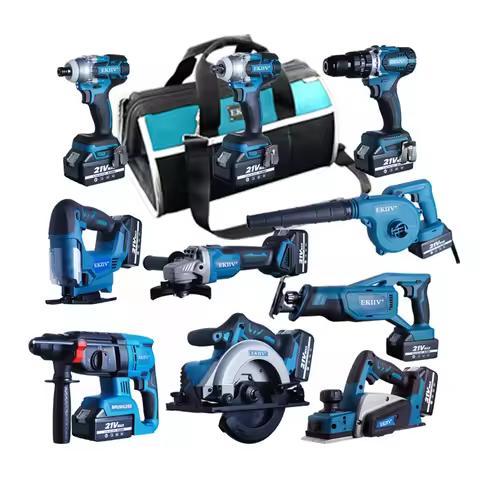 EKIIV High Quality china factory 15 in One Brushless ridged festool ingco combo power tool kit cordl