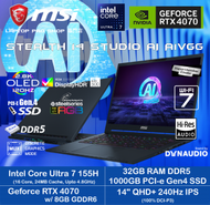 MSI - [120Hz OLED] Stealth 14 AI Studio A1VGG (Intel Ultra 7 155H/ RTX4070/ 14" 2.8K 120Hz OLED) 手提電腦