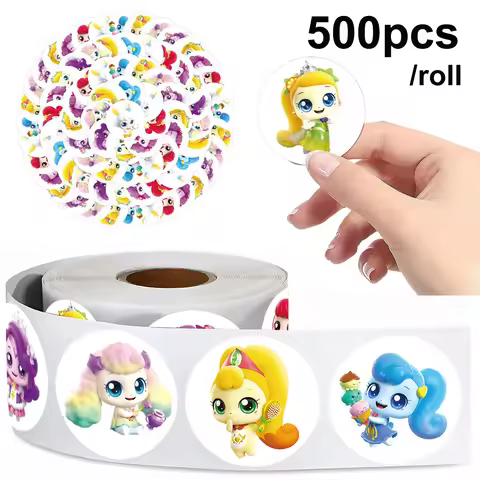 500pcs Cartoon Catch Teenieping Diy Stickers Anime Seal Label Decorative Cartoon Kids Party Candy Ro