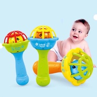 Soft rubber teether rattle rod baby rattle stick teether baby hand holding toy teether rattle stick