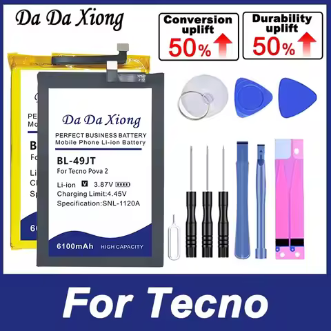 BL-49GT BL-49JT Battery For Tecno Camon Spark Pova Phantom POP 2 4 6 7 7T 8 9 12 15 16 17 18P CG6 KF