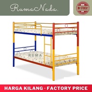 Metal Double Decker Bed / Double Decker Frame / Katil Besi Dua Tingkat / Katil Besi Single 2 Tingkat / Katil Bujang Besi / Bed Frame