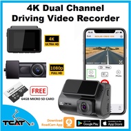 4K Dual Channel Driving Video Recorder
