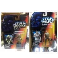 1995年全新 一對 Kenner Star Wars 星球大戰 skywalker 天行者 及 Yoda 尤達大師 場景 情景公仔